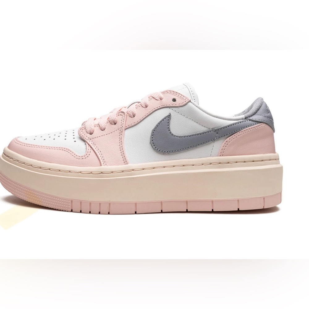 Women’s Nike Jordan 1 Elevate Low Pink Grey Cream White Size 8.5